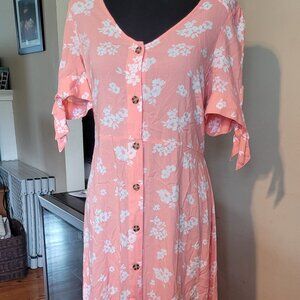 Peyton & Parker Pink Floral‎ Midi Dress